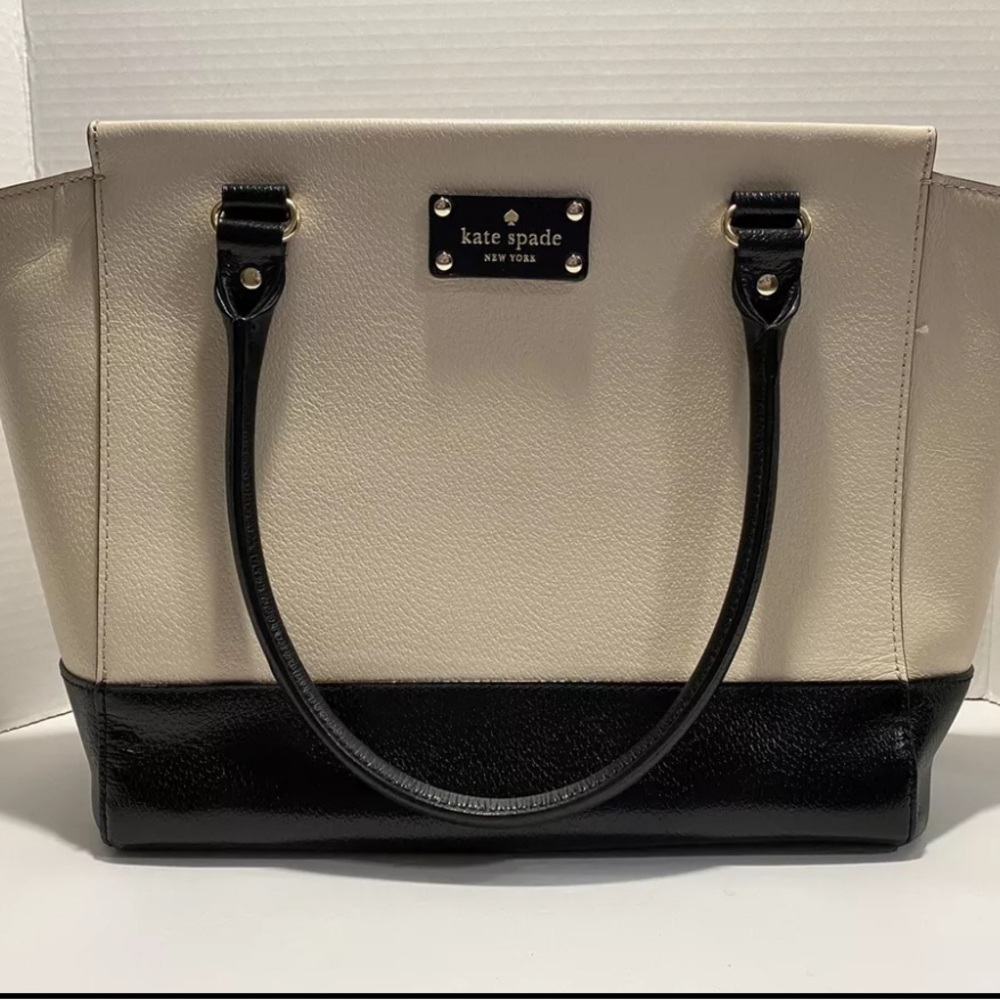 Kate Spade Wellesley Camryn Pebble Black Leather Tote Large Shoulder Bag Purse!